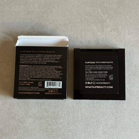 What’s Up Beauty Flirtique Eye & Cheek Palette Talc-Free Cruelty-Free - Picture 4 of 4